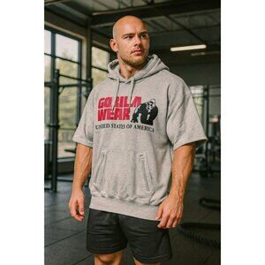 Gorilla Wear Men’s T Shirt Hoodie Grey 3XL EUC